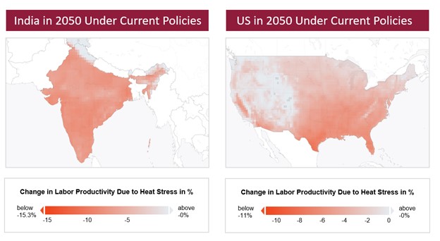 India and US in 2050 under current policies